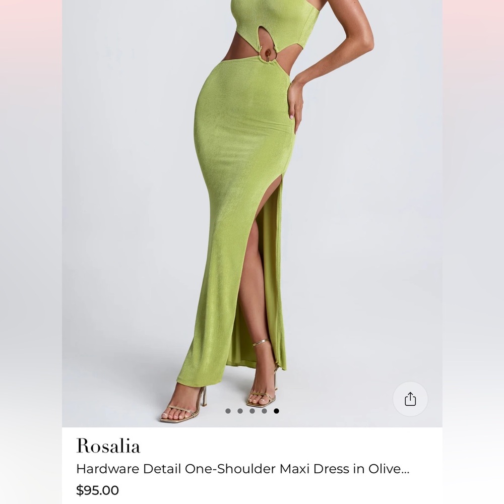 Oh Polly Lime Green Cut-Out Maxi Dress